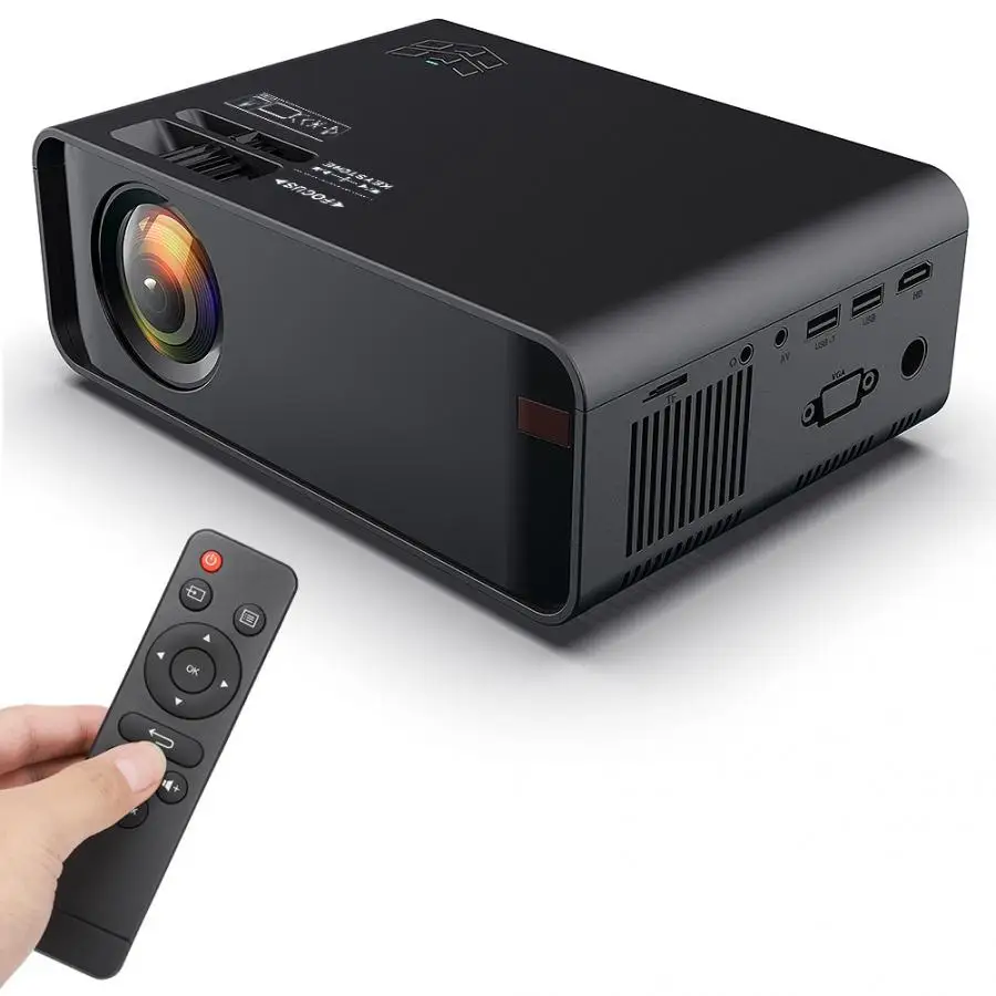 Портативный проектор W80 720p 3D HD LCD для домашнего кинотеатра 110-240 В мультимедийный |
