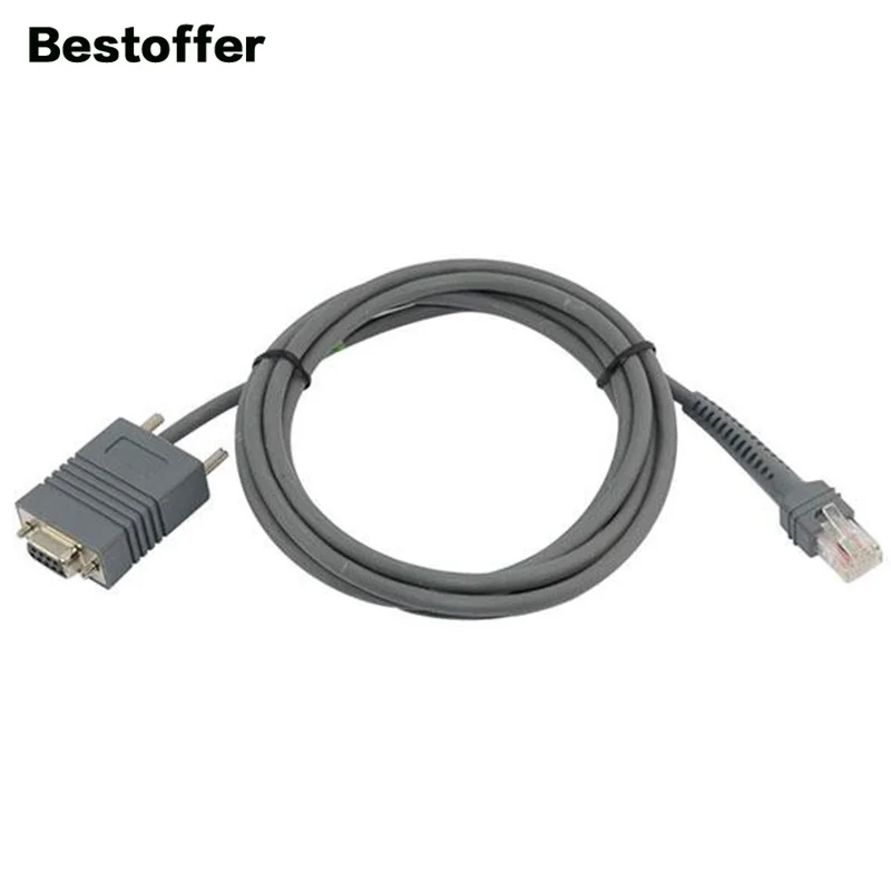 2 Meters RJ45 Male to DB9 Pin Female Bar Code Scanner Serial Console Cable For Symbol LS3008 / LS3408 images - 6