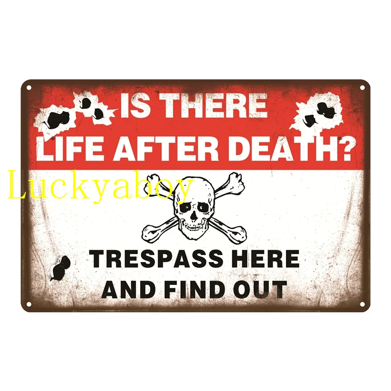 

Vintage No Trespassing Metal Signs Beware Poster Plates sign Warning Fallout Metal Plaque Tin Sign Farmhouse Wall Decoration A13