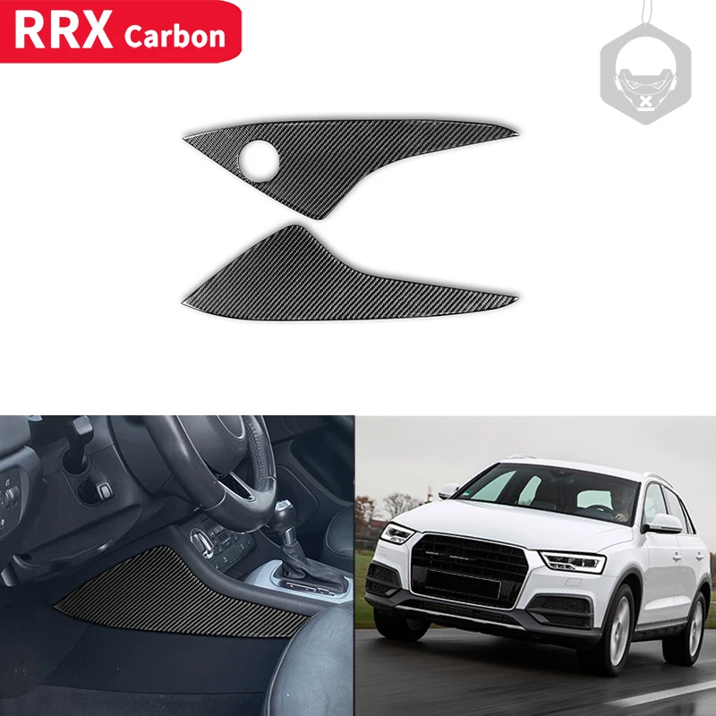 

RRX Car Center Control Gear Shift Panel Decoration Cover Carbon Fiber Sticker Car Accessories For Audi Q3 8U 2015 2016 2017 2018