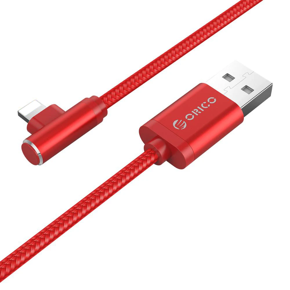 Red Lighting cable ORICO Micro USB C кабель для быстрой зарядки 2,4 а нейлоновый шнур для samsung, Xiaomi, huawei, iPhone, игры, телефон, кабели для зарядки - Цвет: Red Lighting cable