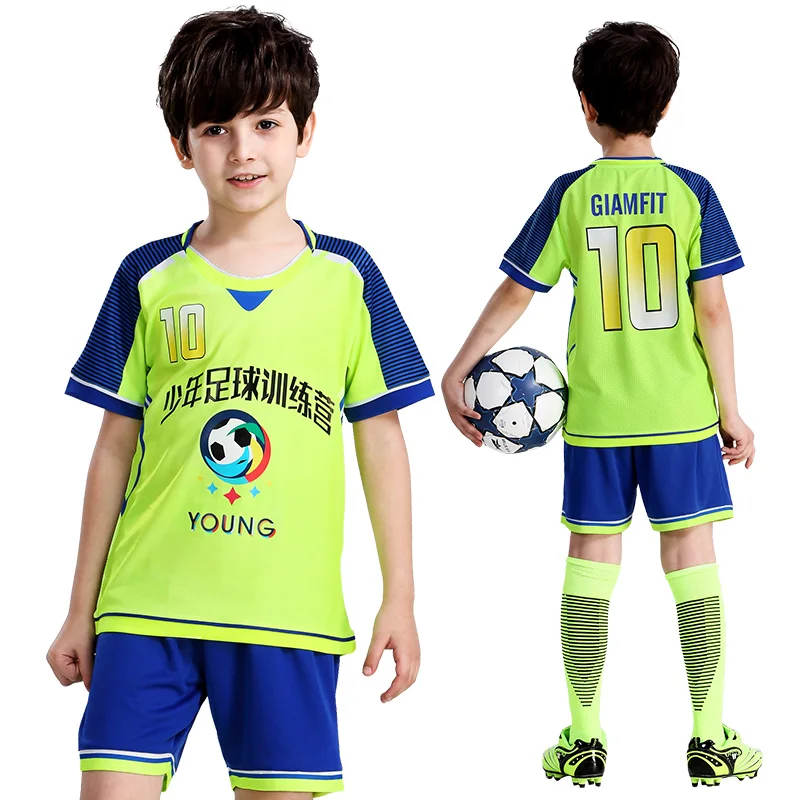 

Football Jersey Kids Personalized Soccer Jerseys Set Custom Soccer Uniforms Survetement Breathable Football Uniform For Children