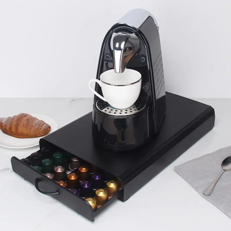 

Хранение кофейных капсул коробка Nespresso ящик Органайзер стойка большой емкости кафе контейнер бытовой кофейные принадлежности