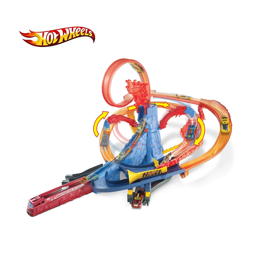 Hot Wheels вулкан тематическая круглая дорожка бег автомобиль трек соединяемый