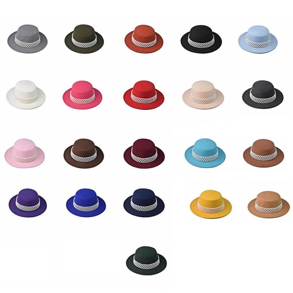 

Шляпа-федора для женщин, шляпа-федора с плоским верхом, головной убор для мужчин и женщин, шапки-федора, женская зимняя шляпа, Мужская Федора