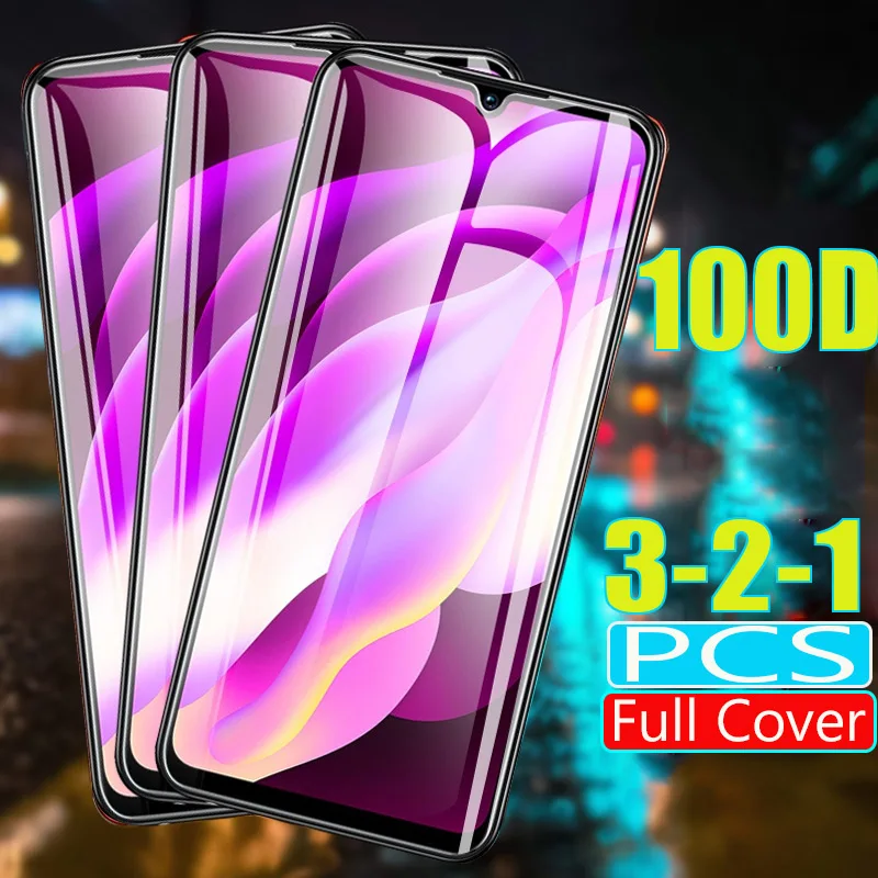 Защитное закаленное стекло 100D 3 шт. для Samsung Galaxy A50 A10 A20 A30S A40 A60 M10 M20 M50 M30 A70|Защитные