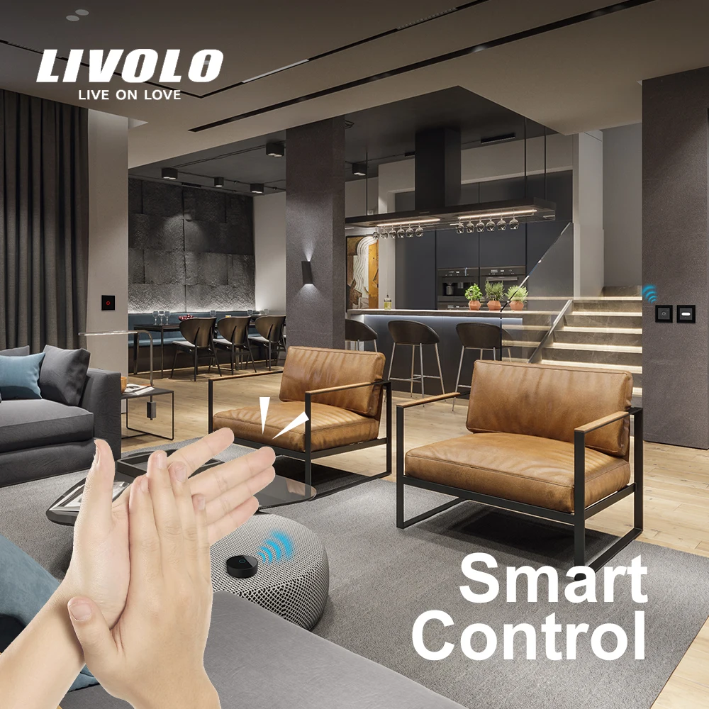 Новый датчик звука и светильник ности LIVOLO по стандарту ЕС индукция света