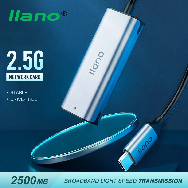 Проводная внешняя сетевая карта 2500M USB C 2 5G Type к RJ45 конвертер Ethernet Lan адаптер