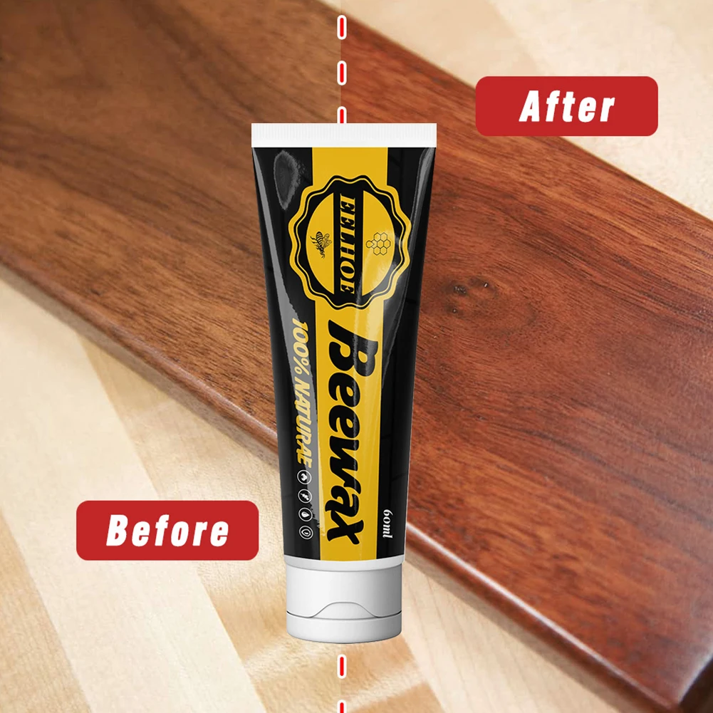 

60mL Professional Wood Seasoning Beewax Organic Natural Pure Beewax Furniture Care Maintenance Wood Cleaning Polished Wax