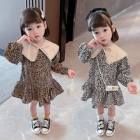 girl dress kids baby%c2%a0gown 2021 leopard spring autumn toddler school uniform dresses%c2%a0christmas cotton children clothing