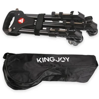 kingjoy vx 600 metal professional three wheel tripod with pulley base camera photo video holder metal tripod