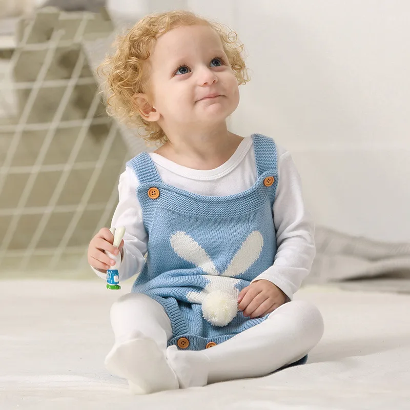 

Knitted Baby Romper Newborn Infant Outfits Sleeveless Baby Boy Girl Knit Rompers Clothes Toddler Kids Child Jumpsuit Overalls