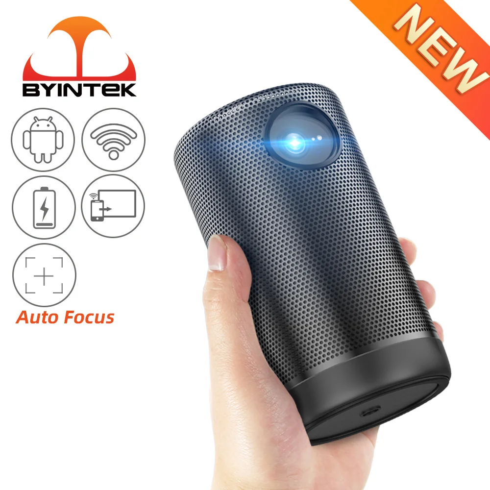 

Портативный смарт-проектор BYINTEK P30, Wi-Fi, Full HD, 1080p, LED, DLP, автофокус, для 4K смартфонов