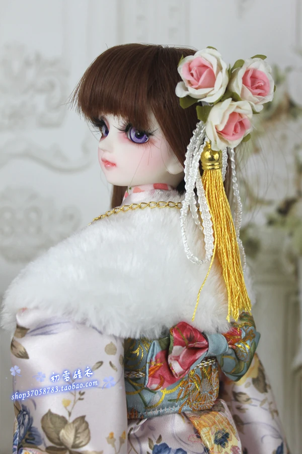 1/4 1/3 BJD Accessories doll clothing Japanese Kimono yukata+handbag+scarf set for BJD/SD,not include doll,shoes,wig and other