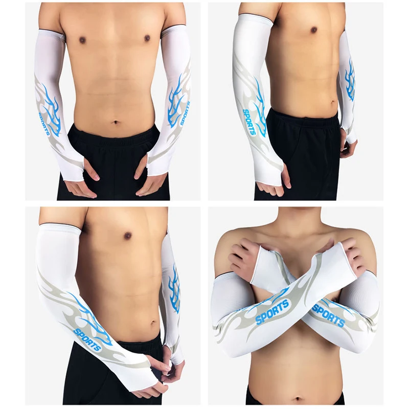 

4size Sports Running Arm UV Riding Protection Cycling sleeves Breathable Ice Silk Sunscreen Cuff Arm Sleeves