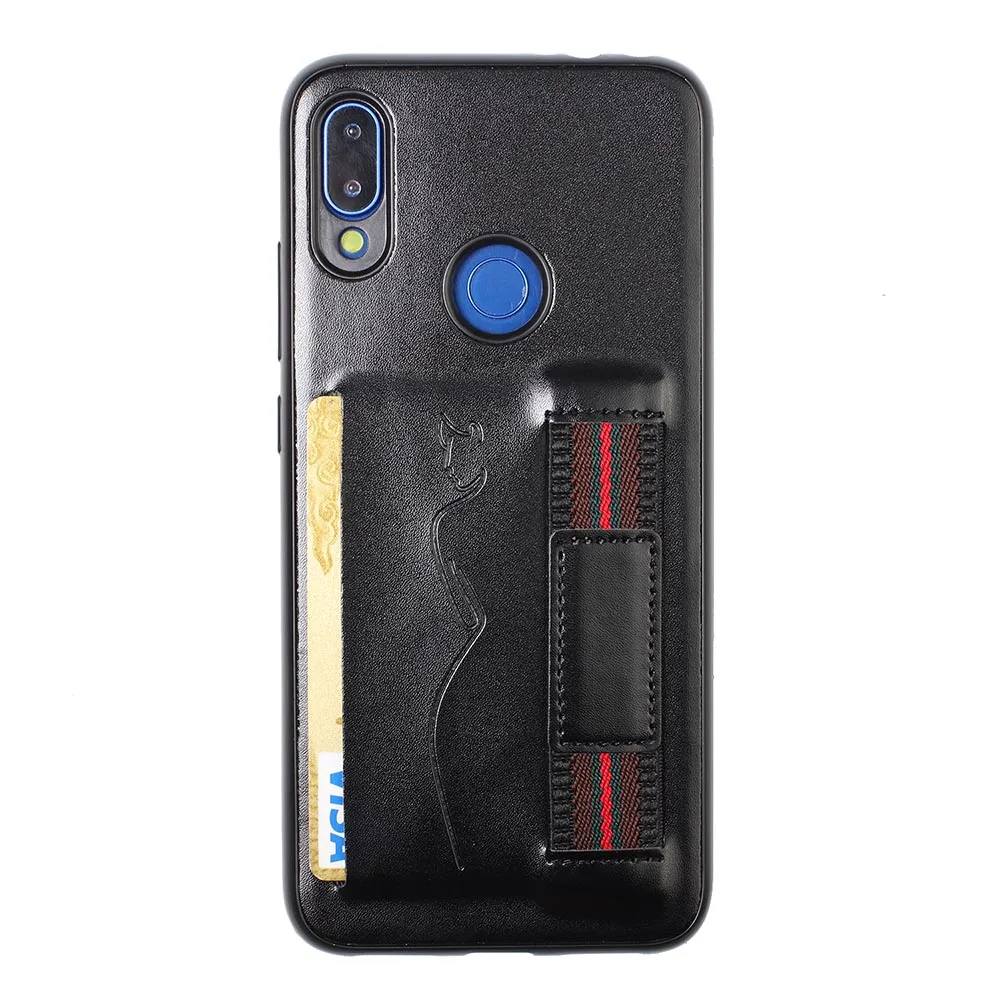 Black Кожаный чехол-портмоне с отделением для карт ремешком чехол для Xiaomi mi 9T Pro Red mi 7 7A Red mi Note 7 Pro роскошный мягкий ТПУ ремешок чехол для телефона, Capa - Цвет: Black