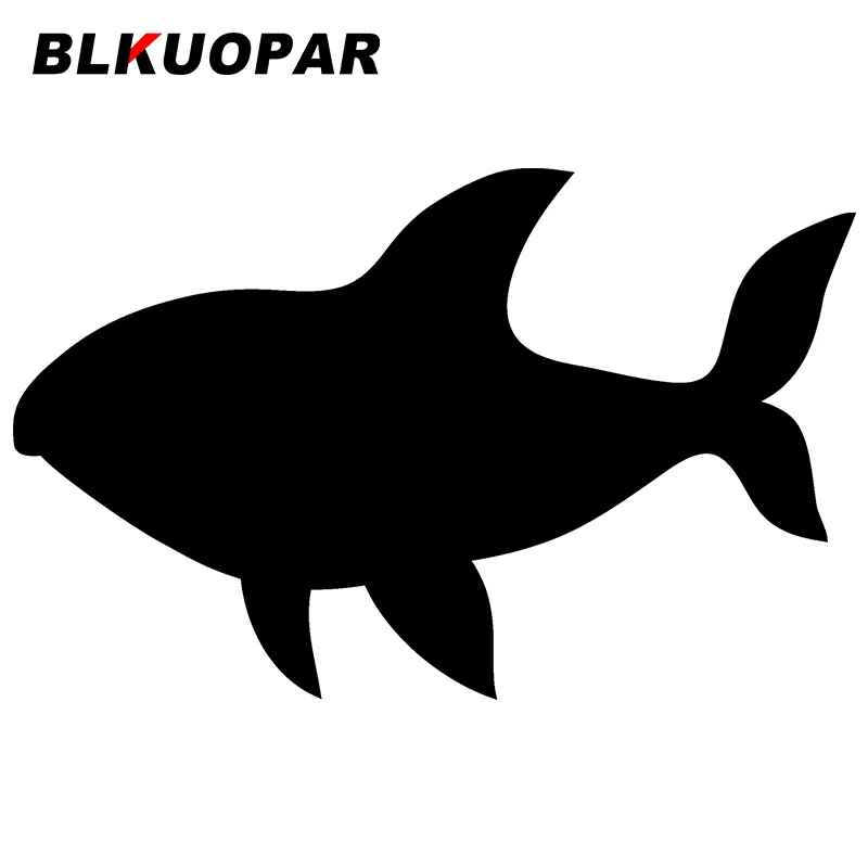 

BLKUOPAR Whale Logo Silhouette Car Stickers Die Cut Waterproof Decals Occlusion Sunscreen Scratch Refrigerator SUV Decoration