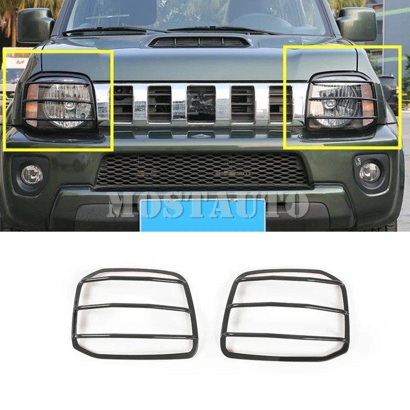 Металлическая внешняя накладка на переднюю фару для Suzuki Jimny 2007 2017 2 шт.