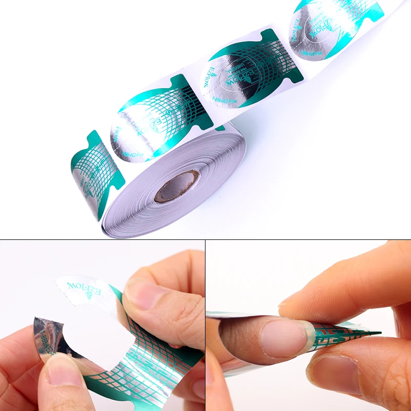 100 шт Nail Art Зеленый расширение форма наклейки фасона рыбий хвост U Форма ногтей
