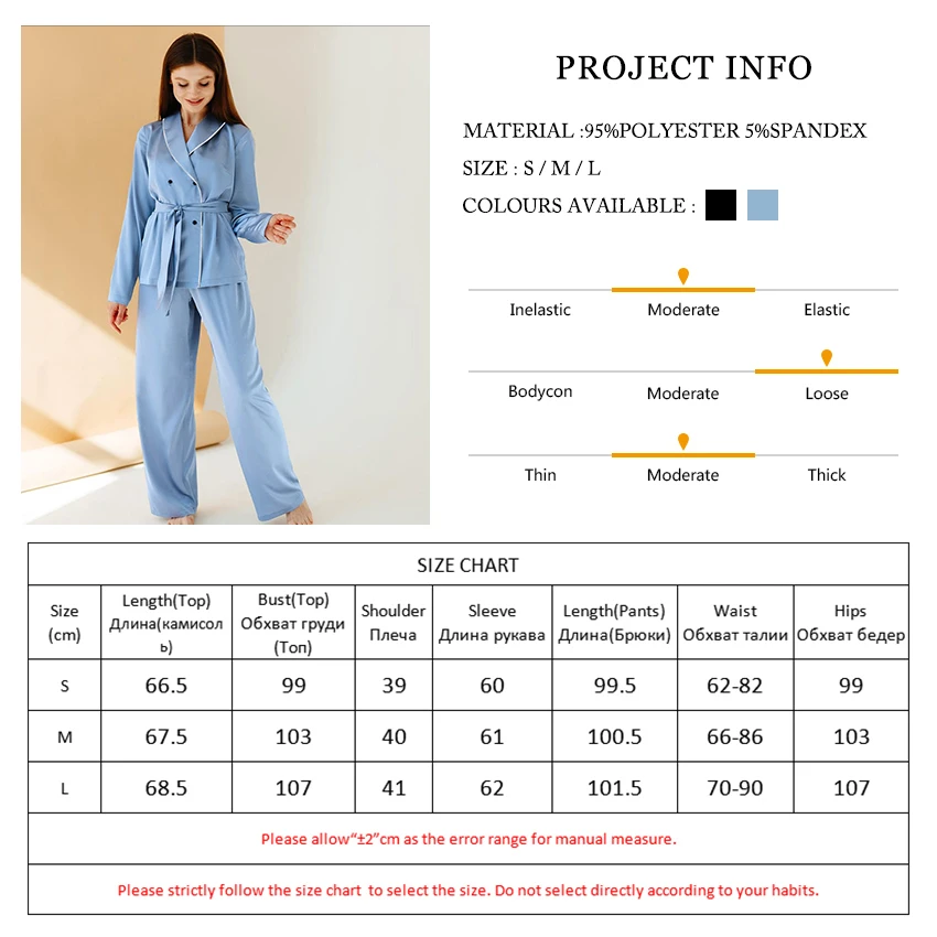 

Double Breasted Satin Sleepwear With Sashes Long Sleeve Home Wear 2021 Irregular Two Piece Set Top And Pants Women Sets