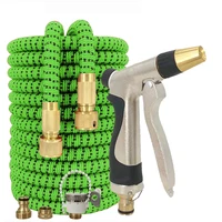 lightweight garden watering hose high pressure hose wear resistant telescopic magic hose metal water gun cleaning car wash kit