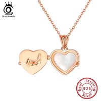 orsa jewels heart shape natural pearl necklaces for women necklaces rose gold 925 silver jewelry luxury pendants gifts oeqn25