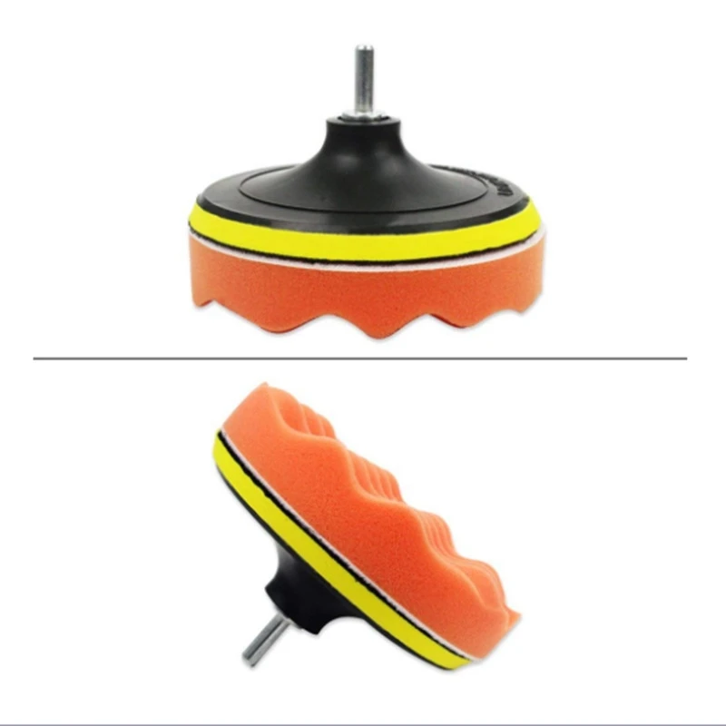 

Wool Automotive Polishing Sponge 6 Inch 7Pcs Beauty Waxing Set Car Polishing Disc Pad Tools for Car Polisher Adapter