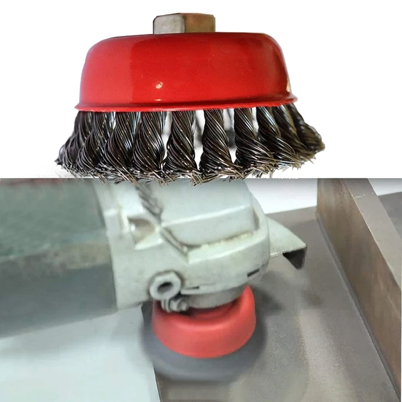 3 шт. проволочная щетка для угловая шлифовальная машина 100 мм Винт узловой Twist Knot