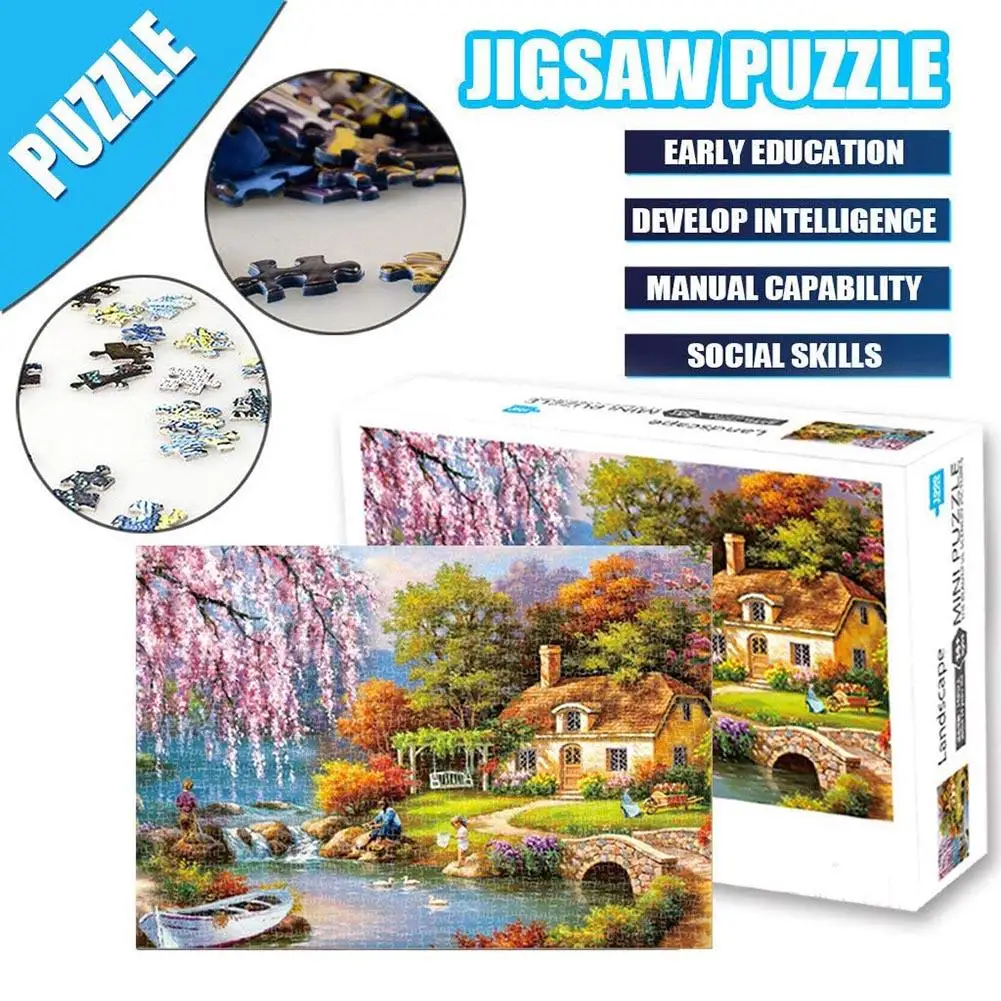 2021 Low Price Wholesale 1000Pcs Idyllic Landscape Jigsaw Puzzle Kid Adult Decompression Game Toy Gift Educational for |