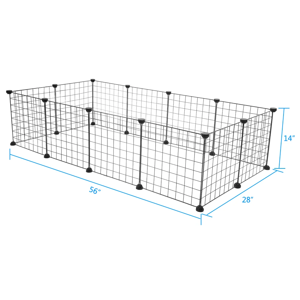 

12 Panels Indoor Portable Metal Wire Yard Fence Pet Dog Cat Safety Fence Pet Playpen Animal Fence Cage Kennel For Small Animals