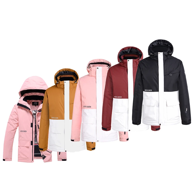 Fashion Color Matching Men's or Women's Ice Snow Suit Jackets Snowboarding Clothing Skiing Costumes Waterproof Winter Wear Coats