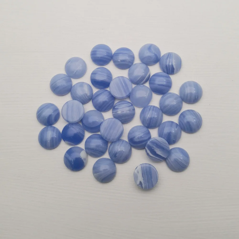 

Fashion Blue Stripe synthetic stone beads round cabochon for Jewelry making 12mm 50pcs/lot Necklace Ring Earrings Accessories