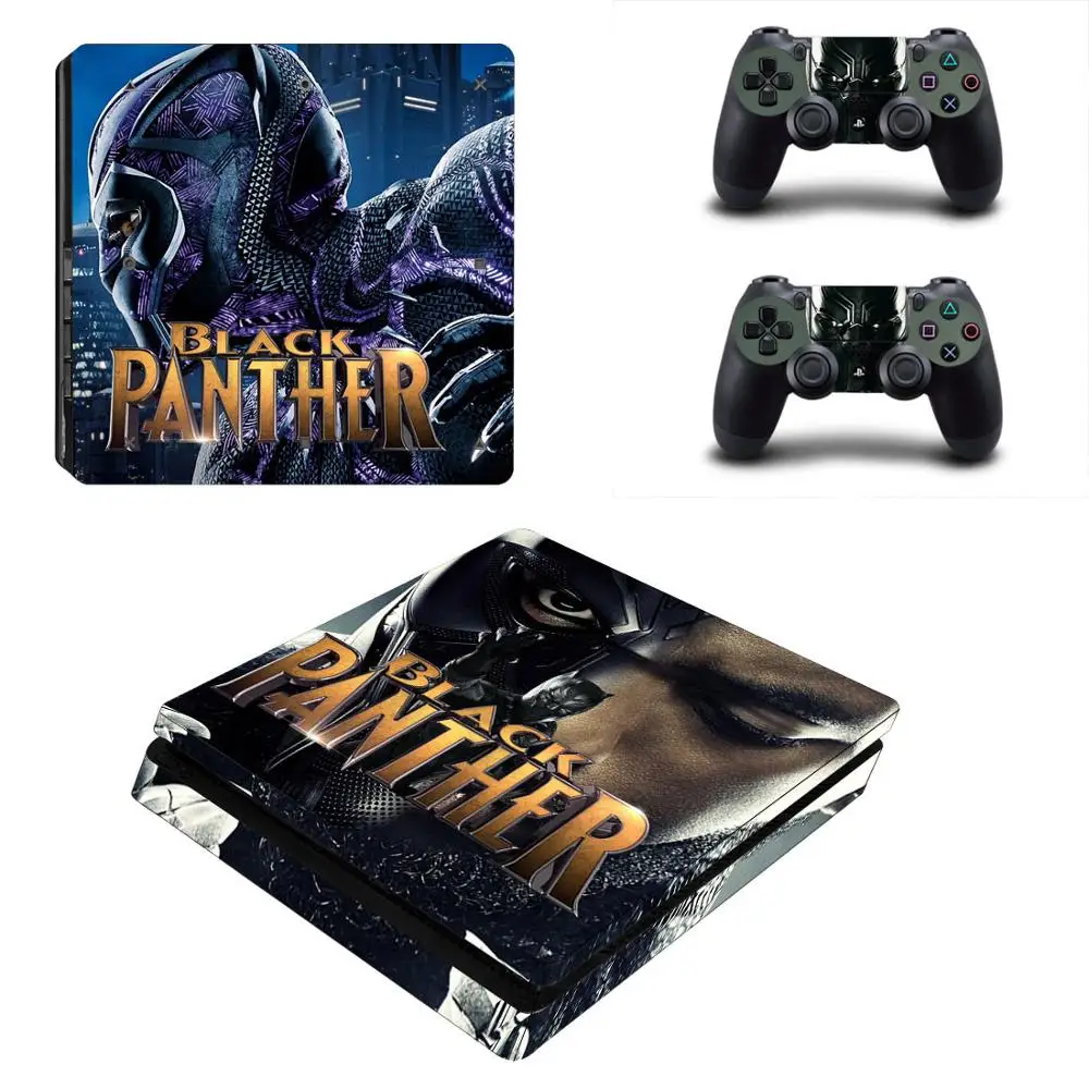 Черная пантера PS4 тонкие наклейки Play station 4 виниловые на кожу Pegatinas для playstation