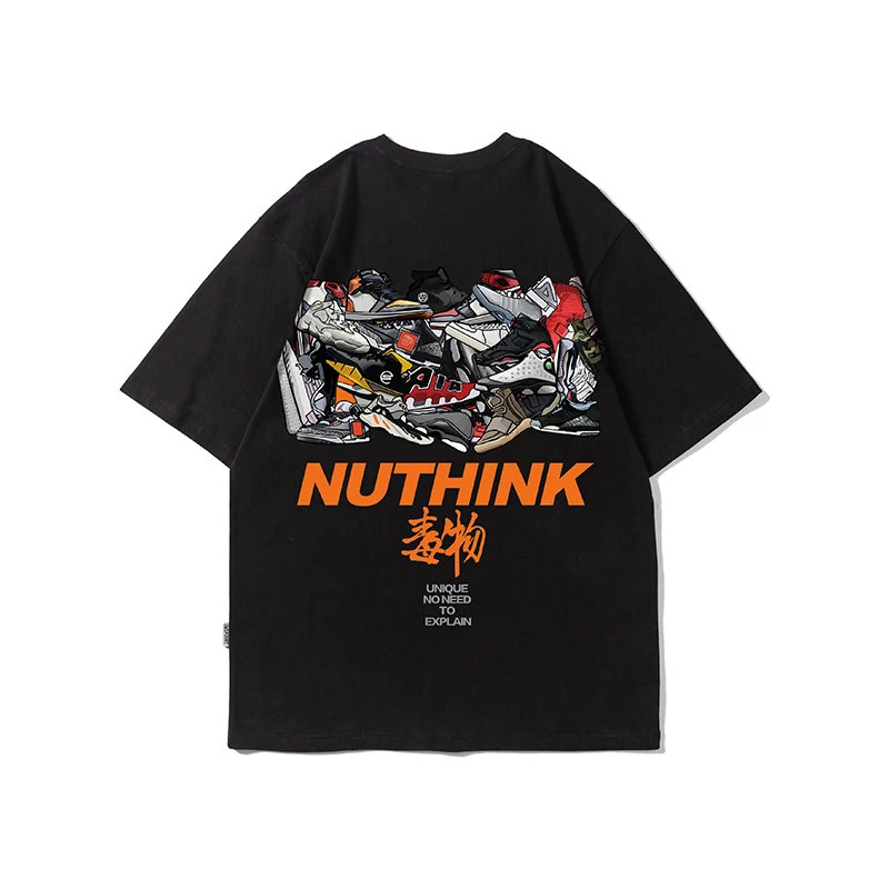 

Summer New Hip-hop Short-sleeved Male Trendy Fat Man 5XL 6XL Men's Trendy Brand T-shirt Loose Hip-hop Trendy Half-sleeved 150KG