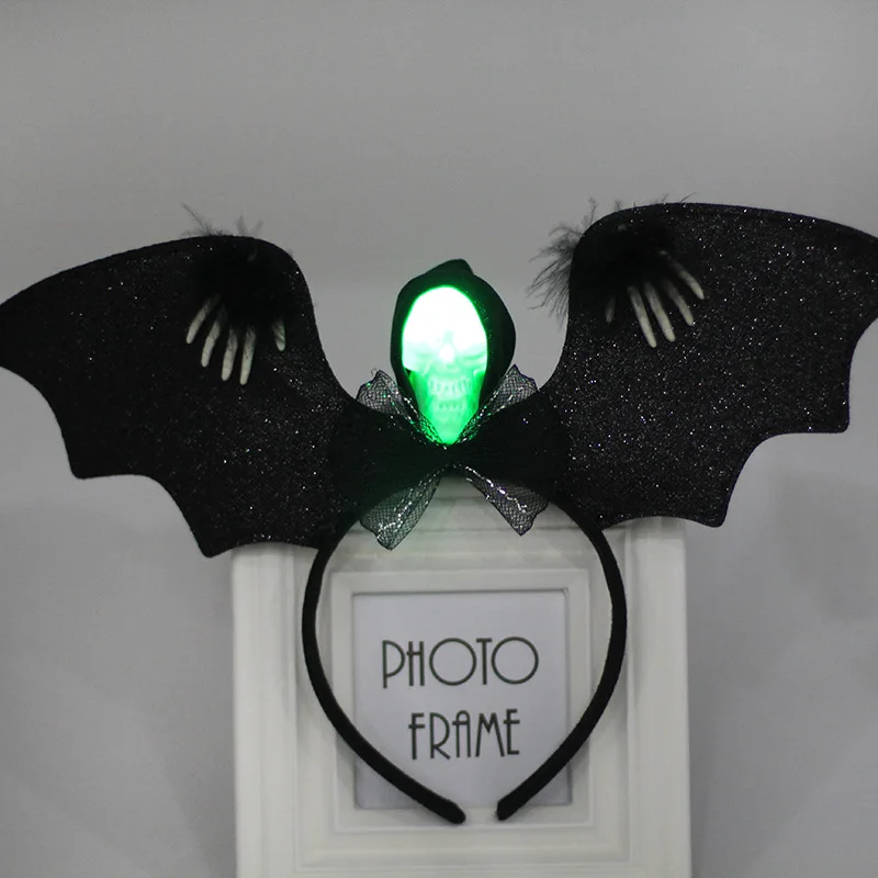 2019 Новый Хэллоуин большая летучая мышь светящаяся повязка на голову