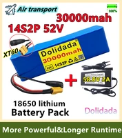 brand new 52v 30000mah 14s2p with bms lithium ion battery pack for balance bikes electric bicycles and scooters with charger