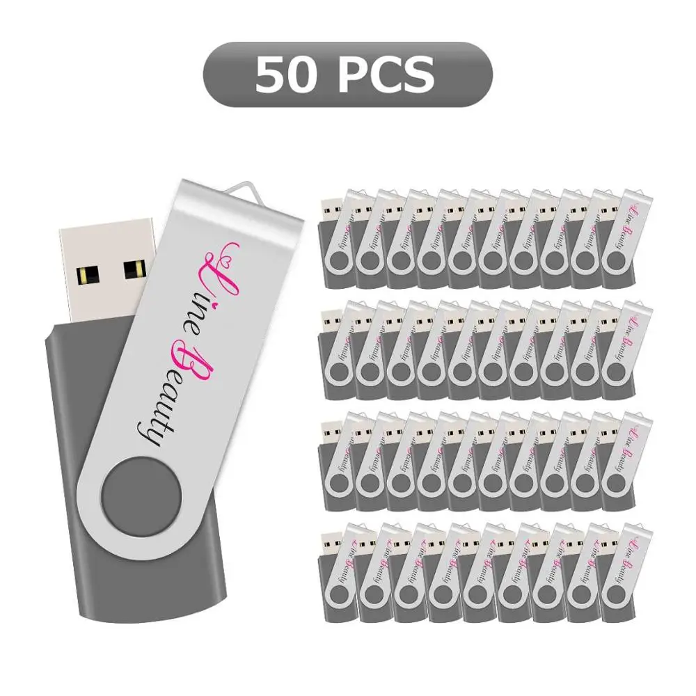 J boxing 50 шт. 128 Мб USB флэш печать гравировка Пользовательский логотип металлический
