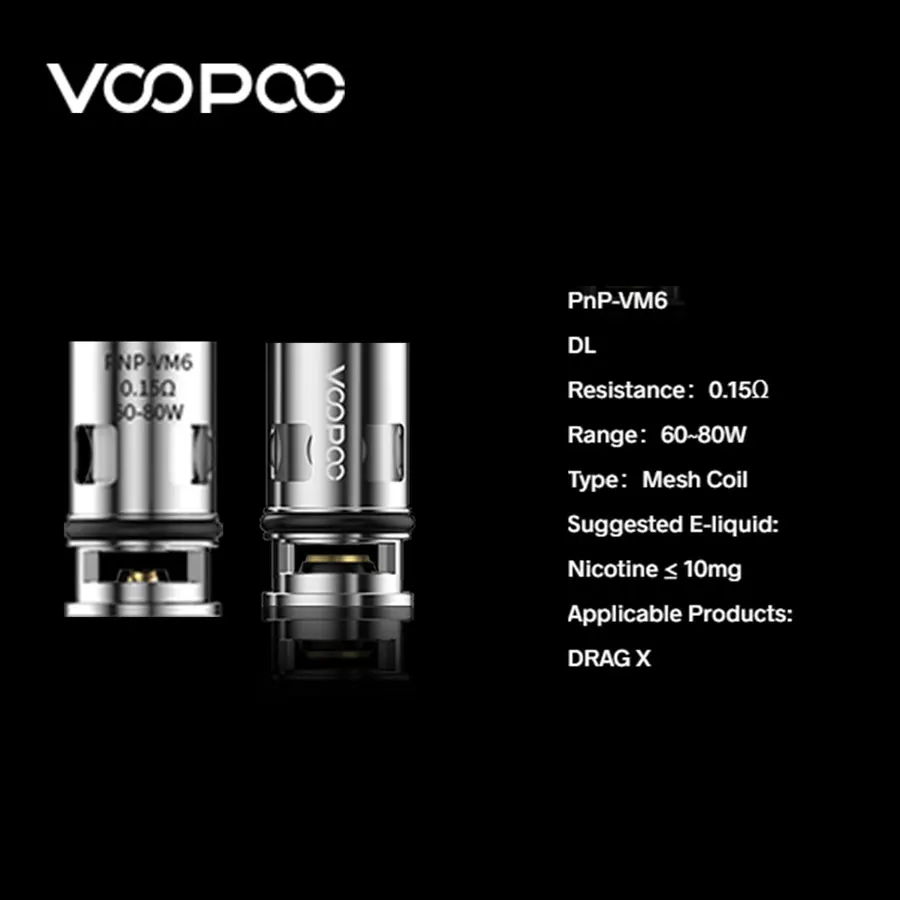 Voopoo 5 шт. PnP катушки VM1 VM3 VM4 VM5 VM6 подходят для DRAG VINCI ARGUS Pod | Электроника