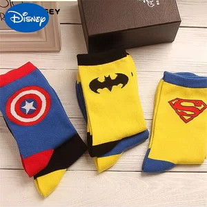Мстители, носки с принтом с рисунком Бэтмена, пижама с рисунком СУПЕРМЕНА для костюмированной вечеринки модные носки, Необычные прикольные повседневные мужские весенние, летние носки девочек хит продаж