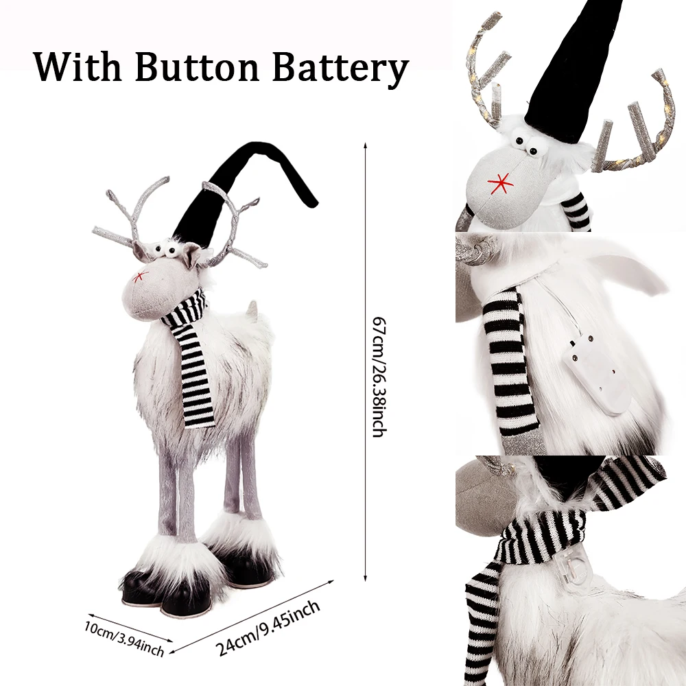 Рождественская Кукла оленя лося выдвижная стоячая игрушка рождественские