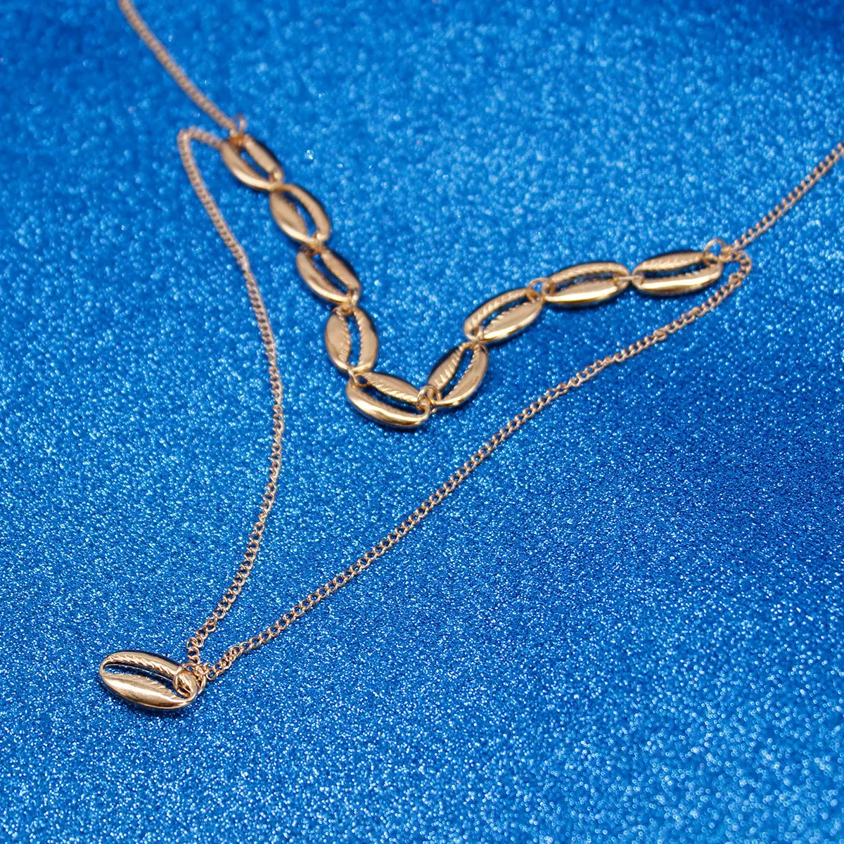 Модное богемное пляжное ожерелье из ракушек и сплава Женская модная