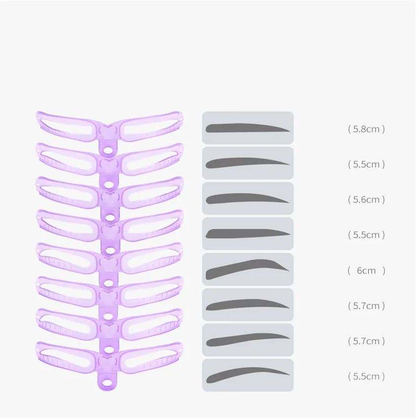 Бровей формы ручной регулируемый трафарет для бровей 8 видов стилей &quotсделай