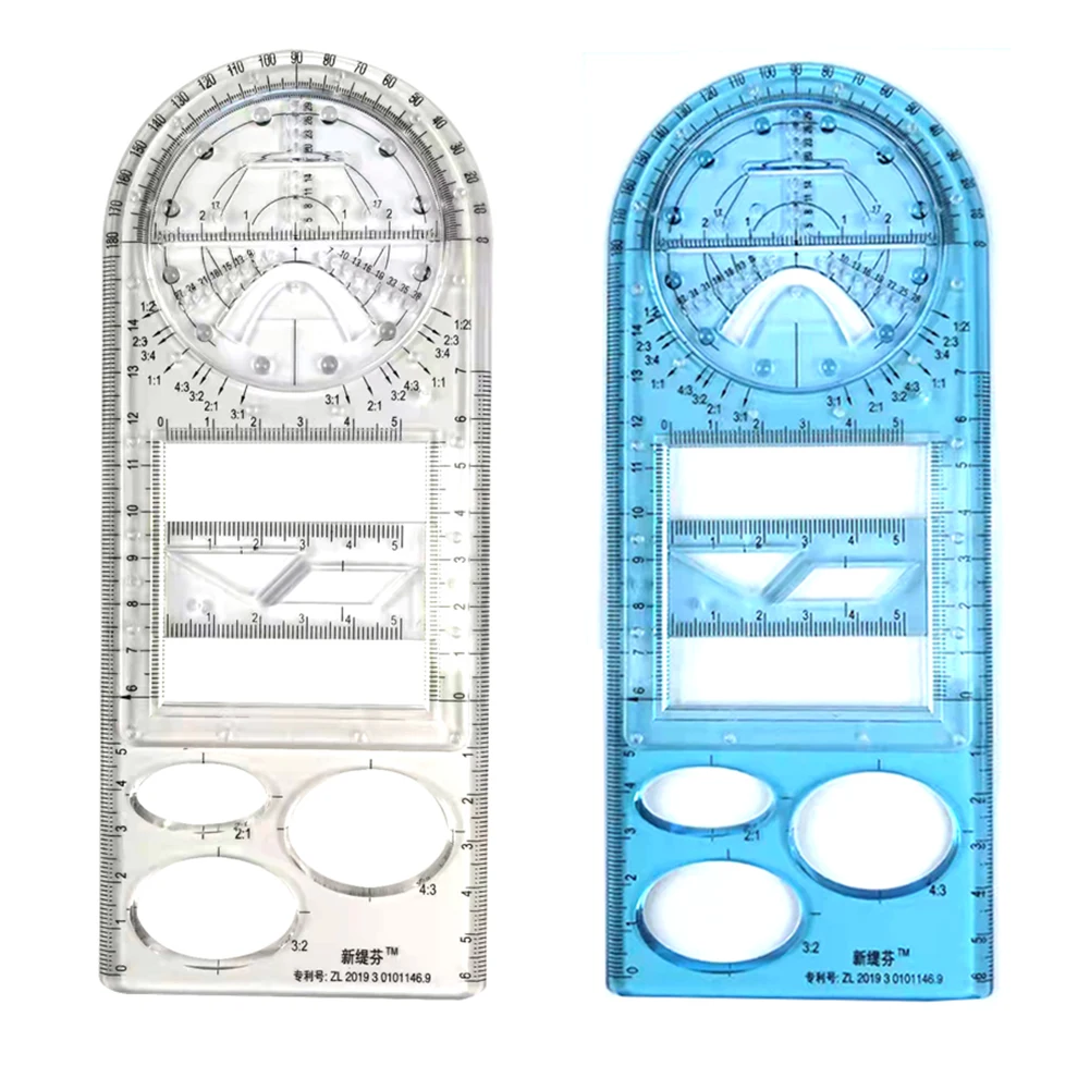 

Multifunctional Geometric Ruler Geometric Drawing Template Measuring Tool For School Office Architecture Supply линейка школьная