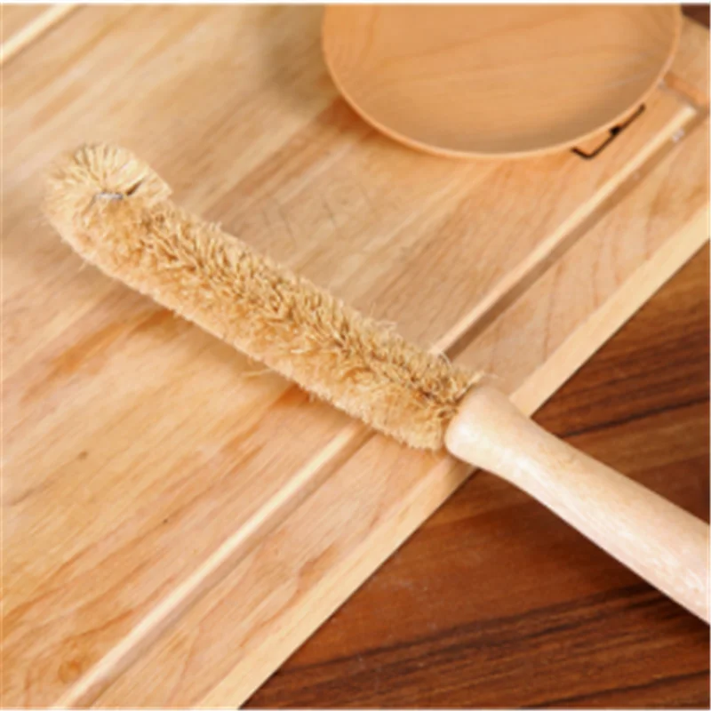 1 шт. натуральная Кокосовая коричневая антипригарная щетка для масла с длинной