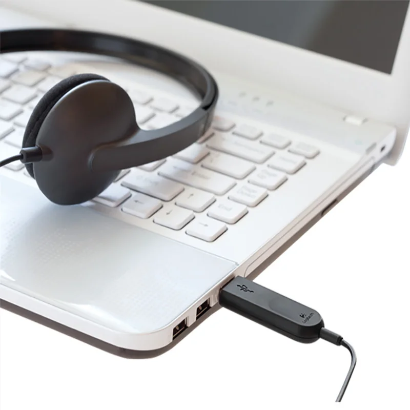 Б/у: наушники для компьютера с USB разъемом и поддержкой 1,8 м для работы в офисе с Windows Mac