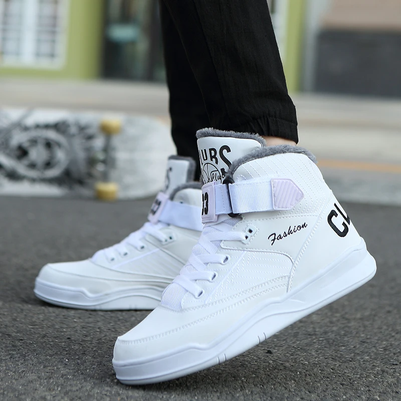 Теплые зимние мужские ботинки с высоким берцем Мужские на меху Модная мужская