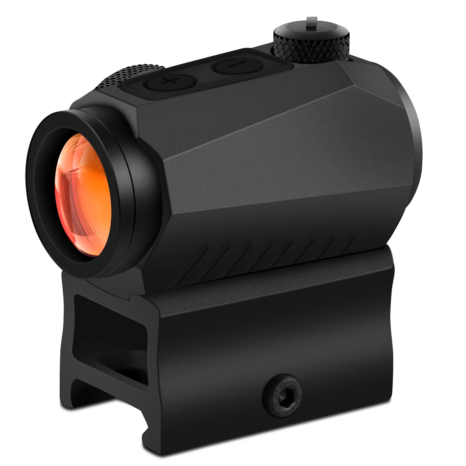 Hunting 1x20mm Reflex Sight Compact 2 MOA Red Dot Sight With 20mm High & Low Rail Mount Waterproof fit 5.56 .223 Rifle