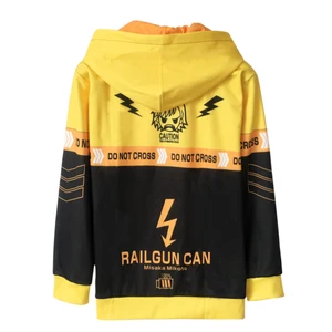 Плюшевая толстовка с капюшоном для косплея Мисака Микото из аниме Toaru Kagaku без железнодорожного оружия, толстовка с капюшоном, куртка на молнии для мужчин и женщин, пальто, топы