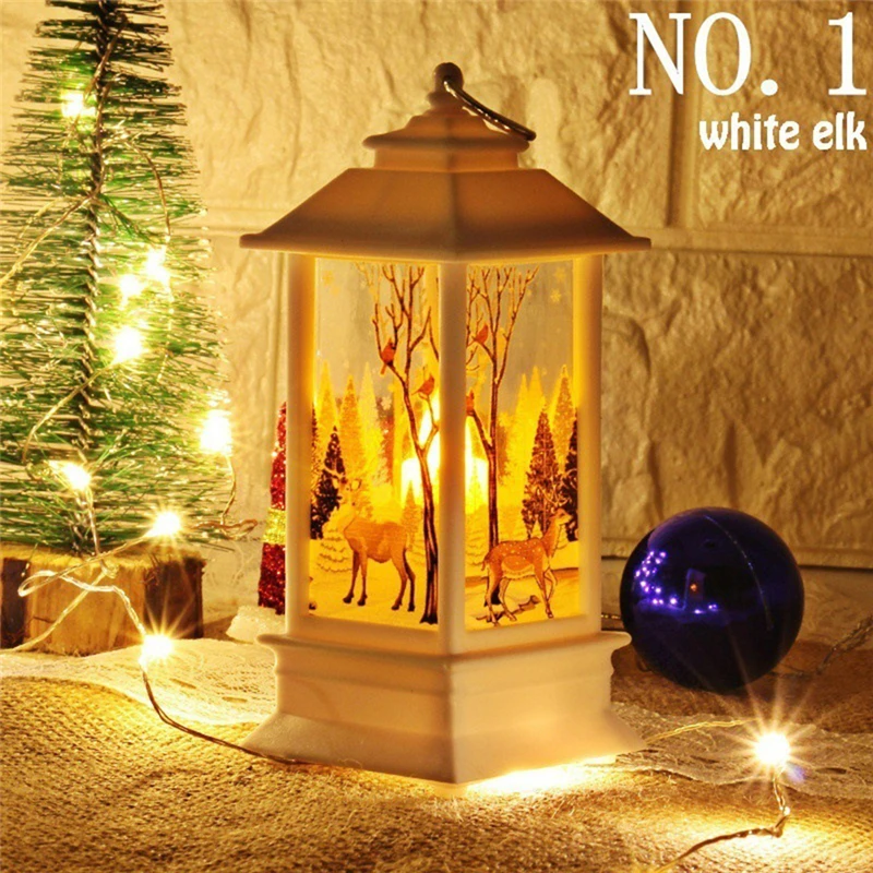 

Cute Christmas Small Oil Lamp Santa Claus Snowman Light Ornaments 2021 New Year Valentine's Day Gift Home Decor Holiday Supplies