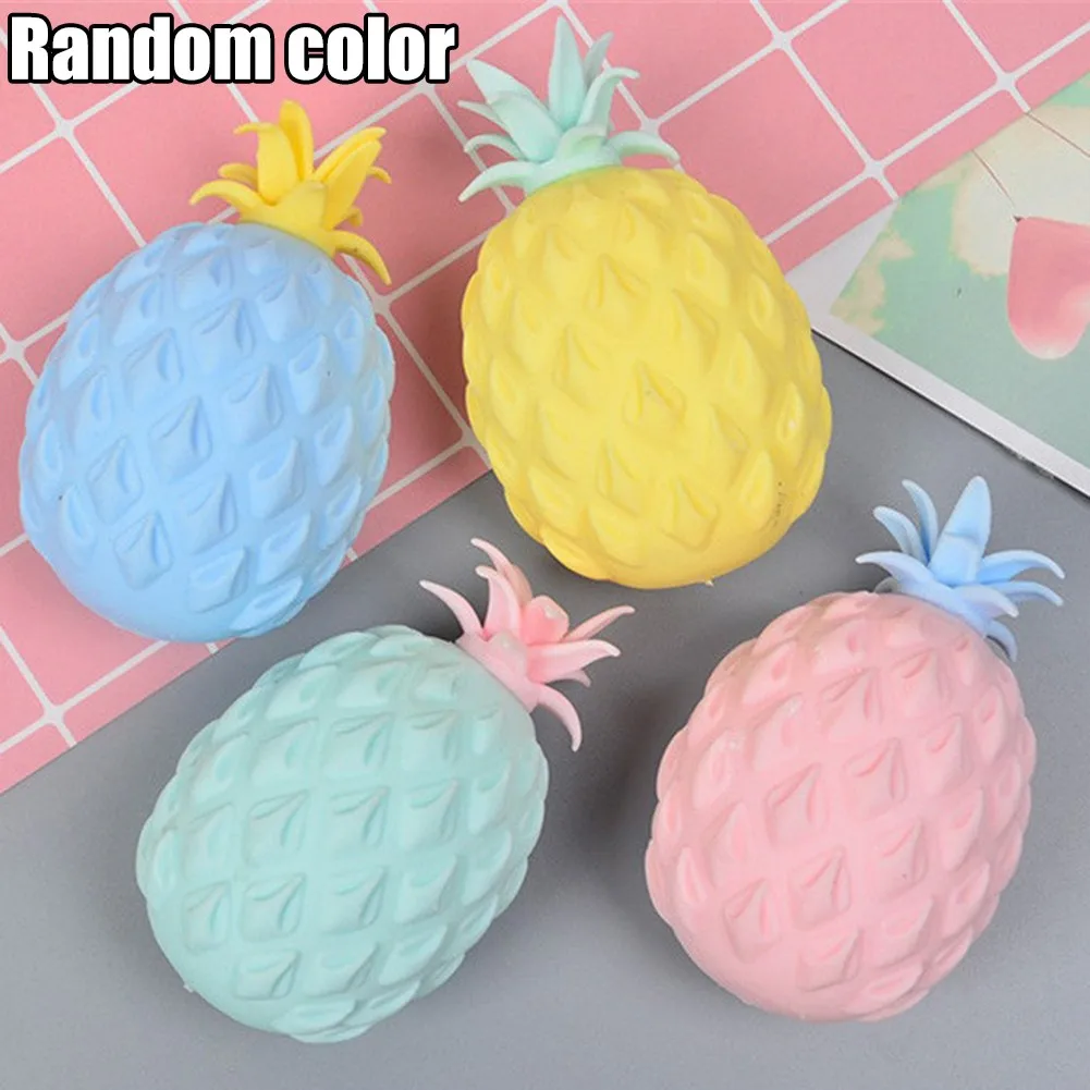 

1pc Simulation Rubber Pineapple Decompression Toy Sensory Game Stress Ball Antistress Home Desktop Decoration